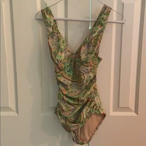 j crew one piece printed swimsuit